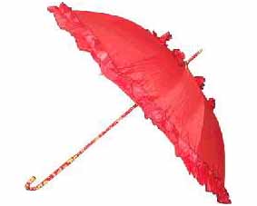 红色工艺伞
