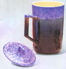 活瓷紫釉直筒杯