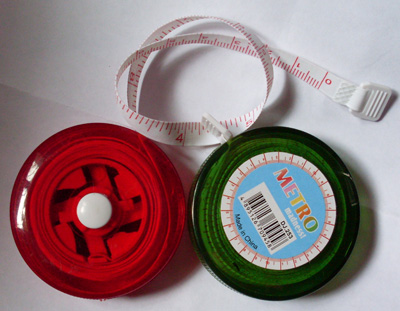 round tape measure with keychain