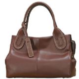 日本原产LIME品牌高级女式牛皮手提包L1460（巧克力色）～极具高贵气质！[ライム☆革トートバッグ☆Ｌ1460（