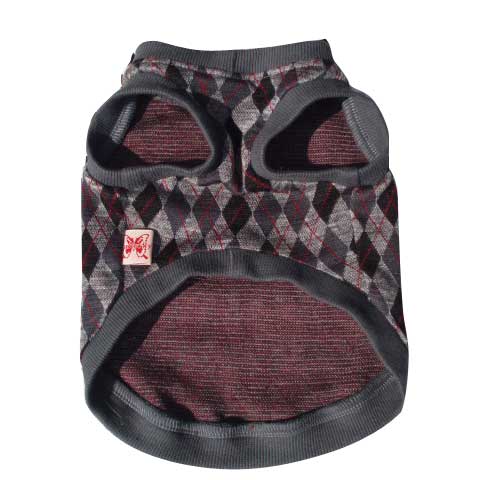 (可订做)日本狗狗服装-<em>英伦风格</em>菱形<em>毛衣</em>马甲