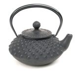 岩铸工房 铁瓶小茶壶 3型平アラレ（黑）0.35L 12041