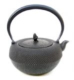 岩铸工房 手工制南部铁瓶 清末作 9型姥口アラレ1.1L 11025
