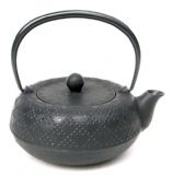 岩铸工房 铁瓶小茶壶 5型格子アラレ（黒）0.55L 12062