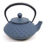 岩铸工房 铁瓶小茶壶 3型平アラレ（ダマン青）0.35L 12341