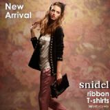 新！三期T恤丝带snidel（斯内德）[新作!!3段リボンTシャツ snidel（スナイデル） ]