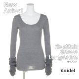 ★09AW New!!★ 袖リブロンＴ snidel（スナイデル） 