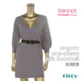 Sweet12月号掲載!!★09AW New!!★ ローズベルト付アンゴラワンピtitty&co.