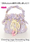【09AW新作】Chewing Logo Drawstring Bag【HbG】エイチビージー 
