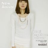 10ssNew!!新作入荷 パールネックレス付きプルオーバーsnidel（スナイデル）