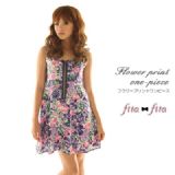 予約販売★2月中旬頃お届け★フラワープリントワンピース【fita fita】フィッタ フィッタ  
