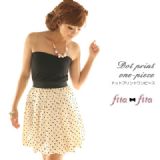 予約販売★1月下旬頃お届け★ドットプリントワンピース【fita fita】フィッタ フィッタ 