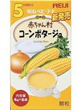 日本明治玉米浓汤4gx6袋装（适合5个月以上宝宝食用）[赤ちゃん村 コーンポタージュ 4g