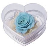 蓝玫瑰心形盒宝鲜花（保鲜花）
