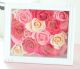 【保鲜花】三色玫瑰花施华洛世奇水晶相框[三色ローズスワロフスキーのストーンフレーム