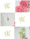 【保鲜花】 粉色玫瑰壁饰时钟[花時計]